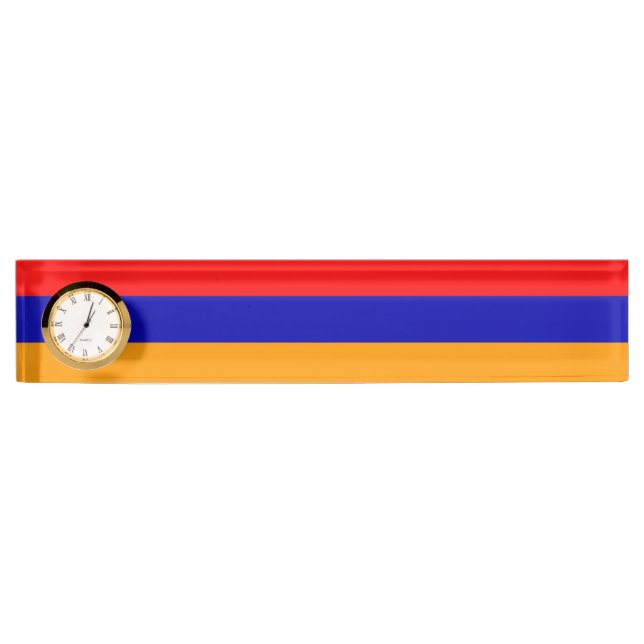 Placa De Nombre Nombrado mostrador de bandera armenia (Anverso)
