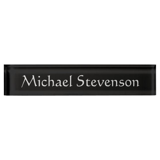 Placa De Nombre Nombrado profesional moderno de la mesa de negocio (Anverso)