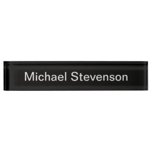 Placa De Nombre Nombrado profesional moderno de la mesa de negocio