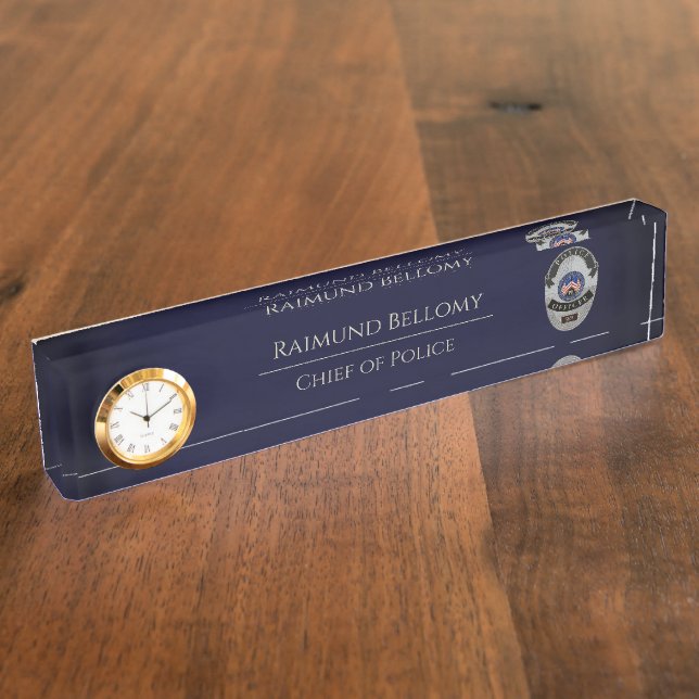 Placa De Nombre Nombramiento de la oficina de oficiales de policía (Lateral)