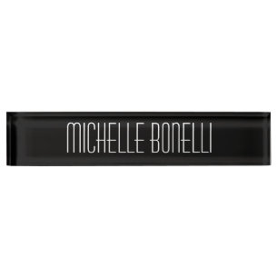 Placa De Nombre Nombramiento de marca de negocios con encanto blan