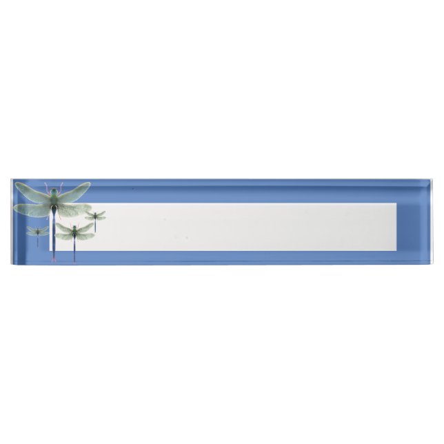 Placa De Nombre Nombramiento del escritorio de la mosca lúcida con (Anverso)