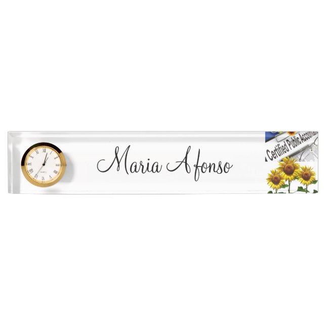 Placa De Nombre Nombramiento del mostrador de contabilidad de gira (Anverso)