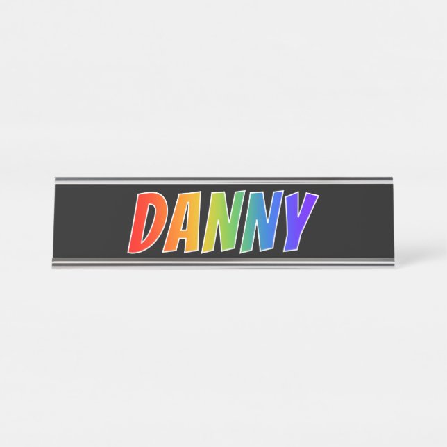 Placa De Nombre Nombre "DANNY": Colorante del arco iris de la (Anverso)