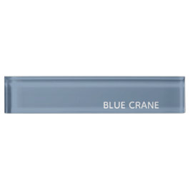 Placa De Nombre Nombre de color azul de la grúa azul