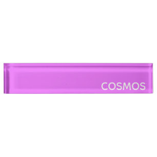 Placa De Nombre Nombre de color púrpura Cosmos