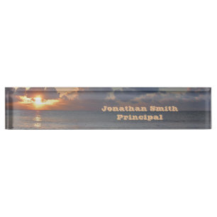 Placa De Nombre NOMBRE DE ESCRITORIO DE personalizable "SOL SOBRE