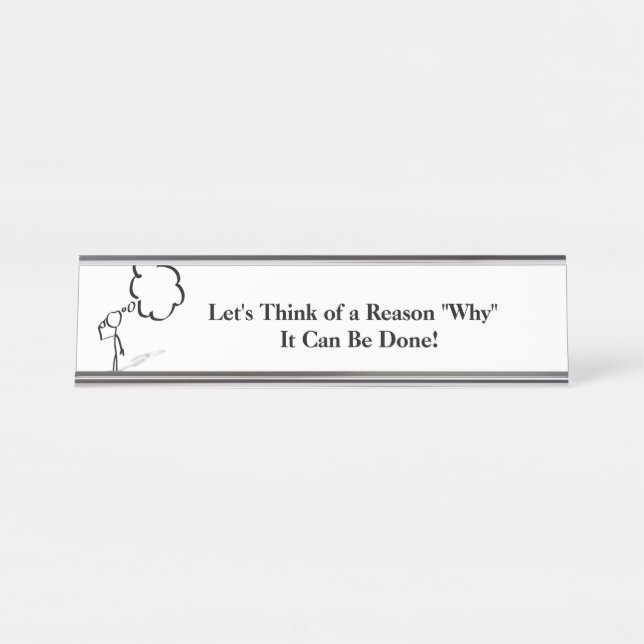 Placa De Nombre Nombre de escritorio inspirador (Anverso)