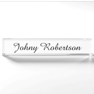 Placa De Nombre Nombre de escritura a mano elegante profesional mo