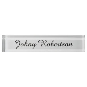 Placa De Nombre Nombre de escritura a mano elegante profesional mo