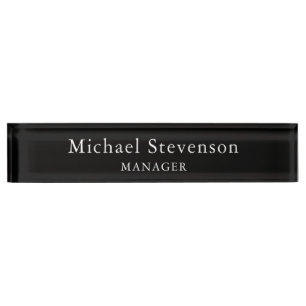 Placa De Nombre Nombre de Personalizar negro y profesión de título