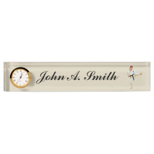 Placa De Nombre Nombre de retroceso con el pie del personalizable
