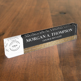 Placa De Nombre Nombre del ejecutivo corporativo de Gold Personali