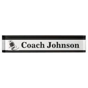 Placa De Nombre Nombre del entrenador de fútbol el   DIY