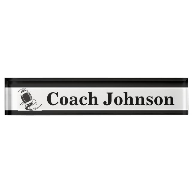 Placa De Nombre Nombre del entrenador de fútbol el | DIY (Anverso)
