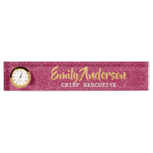 Placa De Nombre NOMBRE DEL Escritorio Personalizado Plate PINK PUR