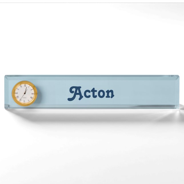 Placa De Nombre Nombre del escritorio Placa Acton (Anverso)