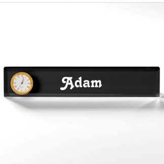 Placa De Nombre Nombre del escritorio Plate Adam