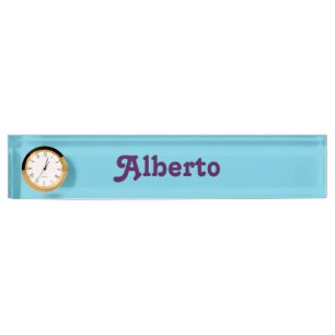 Placa De Nombre Nombre del escritorio Plate Alberto
