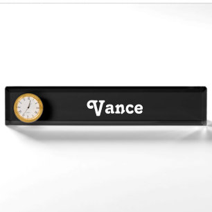 Placa De Nombre Nombre del escritorio Plate Vance
