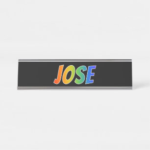 Placa De Nombre Nombre "JOSE": Colorante del arco iris de la