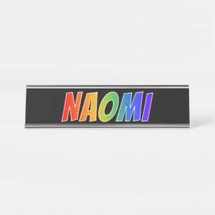 Placa De Nombre Nombre "NAOMI": El divertido color arcoiris