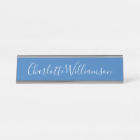 Nombre personalizado Blue Script Elegant Profesion