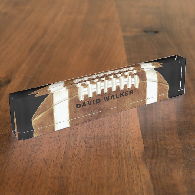 Placa De Nombre Nombre personalizado de fútbol (Lateral)