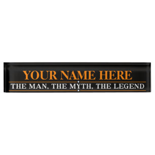 Placa De Nombre Nombre personalizado el hombre el mito la leyenda