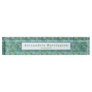Placa De Nombre Nombre Personalizado Pequeño Floral Decoración Úni