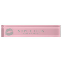Nombre personalizado rosado de los labios de Purpu