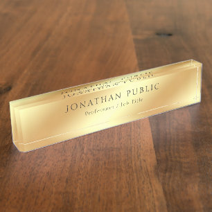 Placa De Nombre Nombre profesional de la caligrafía de la mirada