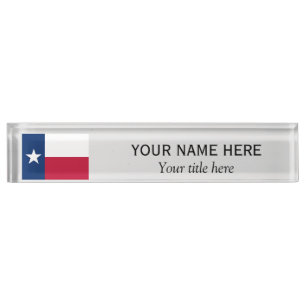 Placa De Nombre Nombre y título personalizados bandera de estado d