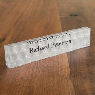 Placa De Nombre Novedad Golf Ball Sport