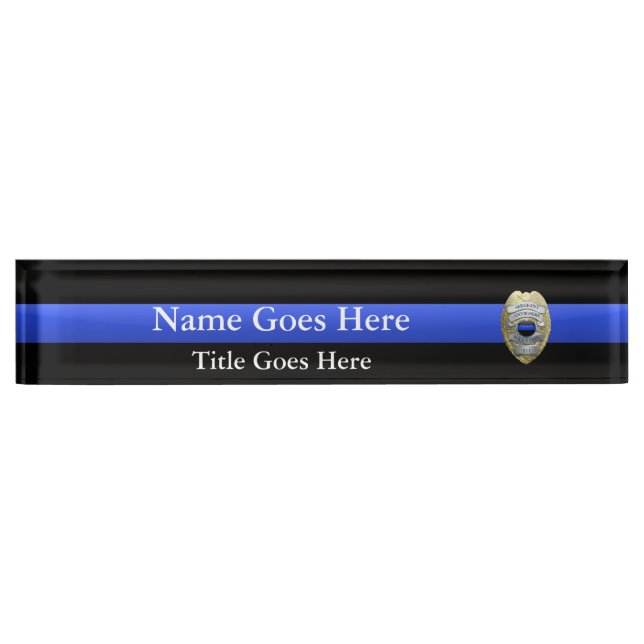 Placa De Nombre Nueva Insignia Totalmente Personalizable  (Anverso)