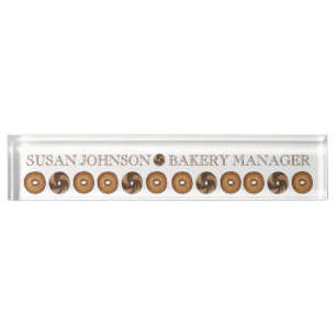 Placa De Nombre Nueva York Bagels Deli Bakery Manager Chef Foodie