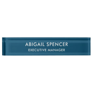 Placa De Nombre Océano profesional moderno y elegante