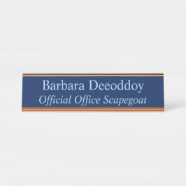 Placa De Nombre Official Office Scapegoat Dark Navy
