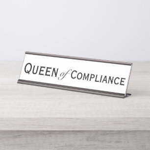 Placa De Nombre Oficial de Cumplimiento de Normas para Mujeres