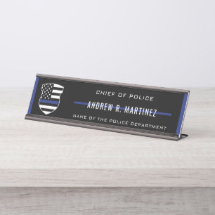 Placa De Nombre Oficial de policía Departamento de Policía de la L