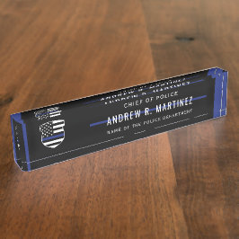 Placa De Nombre Oficial de policía Departamento de Policía de la L