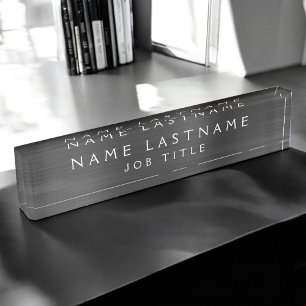 Placa De Nombre Oficina de negocios de Executive Black Professiona