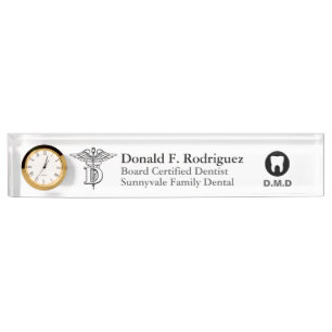 Placa De Nombre Oficina del dentista modificada para requisitos