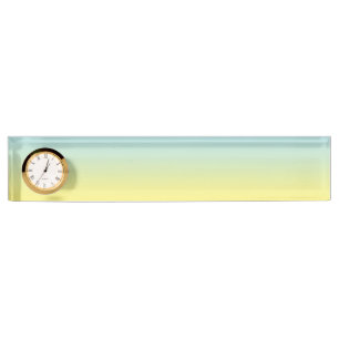 Placa De Nombre Ombre azul y amarillo
