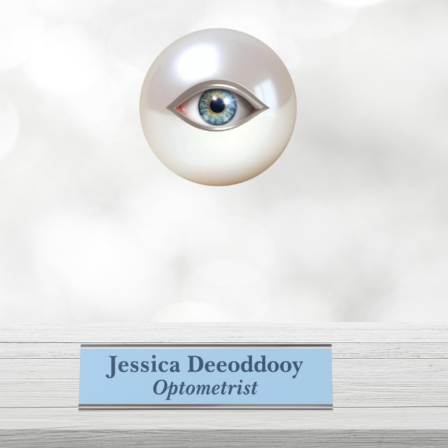 Placa De Nombre Optometrista Azul (Subido por el creador)