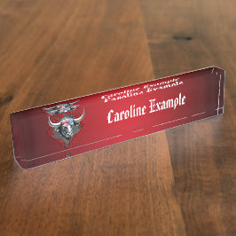 Placa De Nombre Orgullo y fuerza, un toro americano