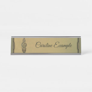 Placa De Nombre Ornate Treble Clef