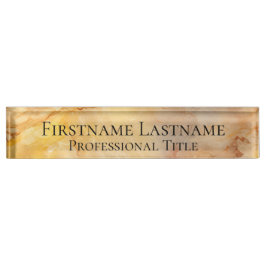 Placa De Nombre Oro elegante