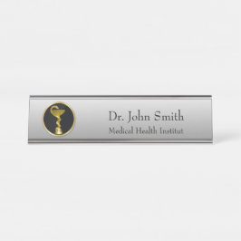 Placa De Nombre Oro Médico Profesional Higieia Bowl