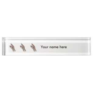 Placa De Nombre Osprey con un pez